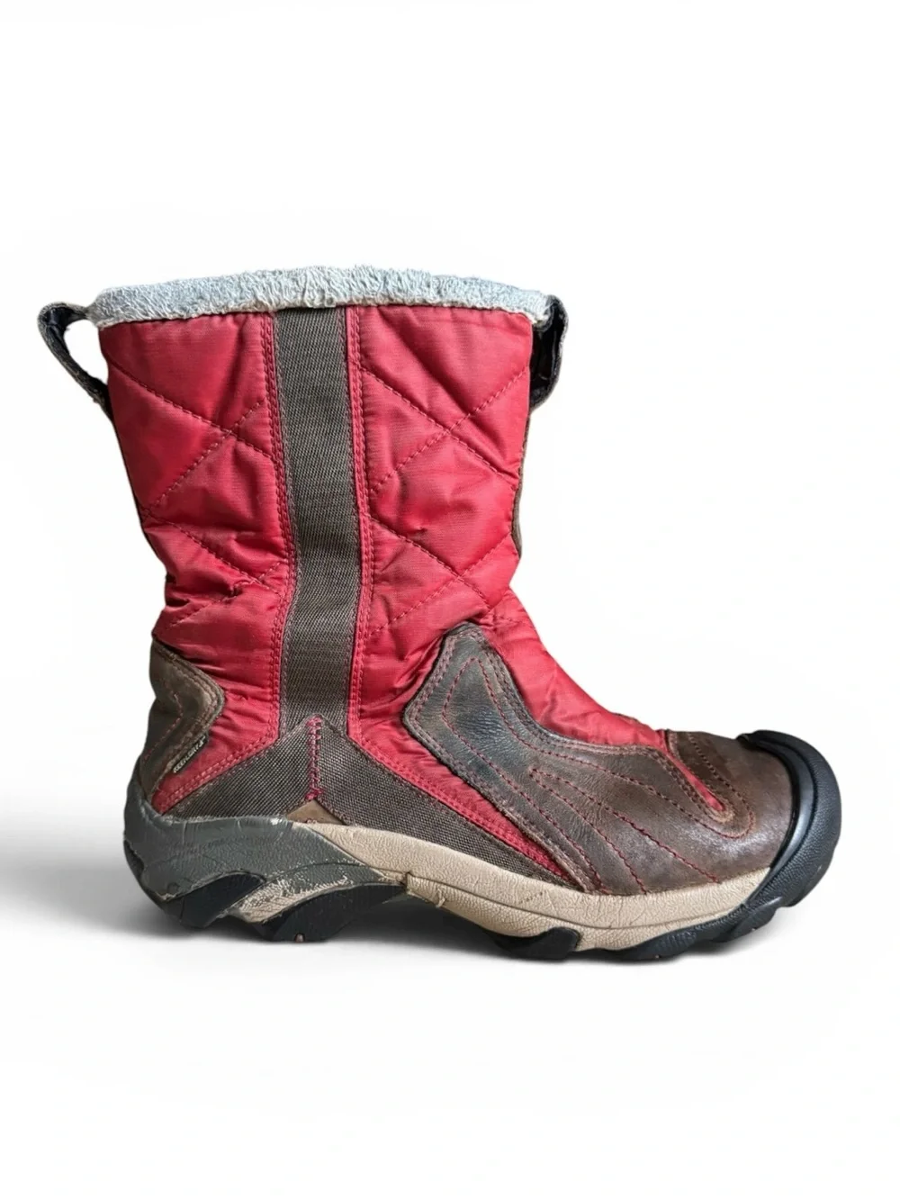 KEEN Betty Waterproof Winter Snow Boots Red Brown Insulated Women’s 9.5